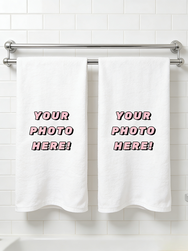 1Pc/2Pc Custom Photo Towel, Up - Spa Wellness Images avaliação e preço