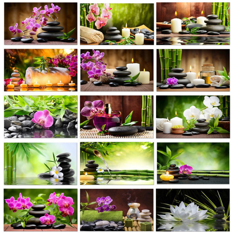 Zen Spa Stone Green Bamboo Dia - Spa Wellness Images avaliação e preço